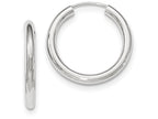 FJC Finejewelers 14k White Gold Polished Endless Tube Hoop Earrings