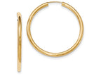 FJC Finejewelers 14k Yellow Gold Polished Endless Tube Hoop Earrings