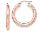 FJC Finejewelers 14k Rose Gold Polished Tube Hoop Earrings