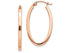 FJC Finejewelers 14k Rose Gold Polished Oval Tube Hoop Earrings