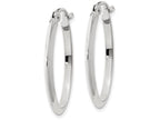 FJC Finejewelers 14k White Gold Polished Oval Tube Hoop Earrings