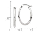 FJC Finejewelers 14k White Gold Polished Oval Tube Hoop Earrings