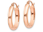 FJC Finejewelers 14k Rose Gold Polished Oval Tube Hoop Earrings