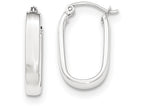 FJC Finejewelers 14k White Gold Polished Oval Tube Hoop Earrings