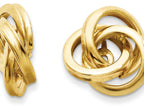 FJC Finejewelers 14k Yellow Gold Polished Love Knot Earring Jackets for 3mm Studs