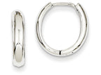 FJC Finejewelers 14k White Gold Hinged Hoop Earrings