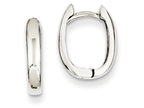 FJC Finejewelers 14k White Gold Oval Hinged Hoop Earrings
