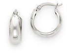 FJC Finejewelers 14k White Gold 4mm Round Hoop Earrings