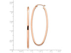 FJC Finejewelers 14 kt Rose Gold 2mm Square Tube Oval Hoop Earrings