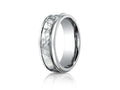 Benchmark 7mm Titanium Comfort Fit Hammered-Finished  Wedding Band / Ring