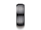 Benchmark Black Titanium 9mm Comfort-fit Satin-finished Stair-step Edge Design Ring