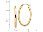 FJC Finejewelers 14k Yellow Gold 2mm Oval Hoop Earrings