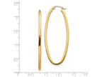 FJC Finejewelers 14k Yellow Gold 2mm Large Oval Hoop Earrings