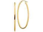 FJC Finejewelers 14k Yellow Gold 2mm Large Oval Hoop Earrings