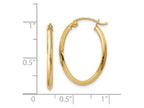 FJC Finejewelers 14k Yellow Gold 2mm Oval Hoop Earrings