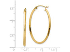 FJC Finejewelers 14k Yellow Gold 2mm Oval Hoop Earrings
