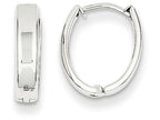 FJC Finejewelers 14k White Gold Polished Hinged Hoop Earrings