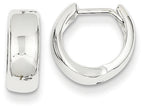 FJC Finejewelers 14k White Gold Polished Hinged Hoop Earrings