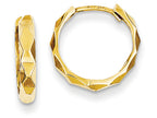 FJC Finejewelers 14k Yellow Gold Bright Cut Hoop Earrings 14 x 3 mm