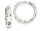 FJC Finejewelers 14k White Gold Bright-cut Hoop Earrings