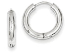 FJC Finejewelers 14k White Gold Polished Hollow Hinged Hoop Earrings