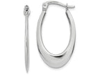 FJC Finejewelers 14k White Gold Polished Hoop Earrings