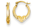 FJC Finejewelers 14k Yellow Gold Hollow Heart Hoop Earrings