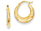 FJC Finejewelers 14k Yellow Gold Hollow X Hoop Earrings