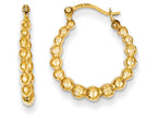 FJC Finejewelers 14k Yellow Gold Beaded Hoop Earrings