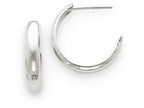 FJC Finejewelers 14k White Gold Polished 3.5mm J-hoop Earrings