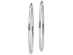FJC Finejewelers 14k White Gold Large Oval Hoop Earrings