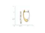 FJC Finejewelers 14 kt Two Tone Gold V Shaped Hinged Hoop Earrings