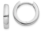 FJC Finejewelers 14k White Gold Hinged Hoop Earrings