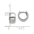 FJC Finejewelers 14k White Gold Hinged Hoop Earrings
