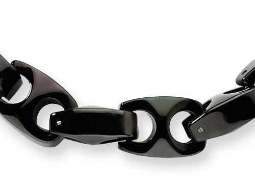 Chisel Tungsten Black IP - 9.5 inches Bracelet