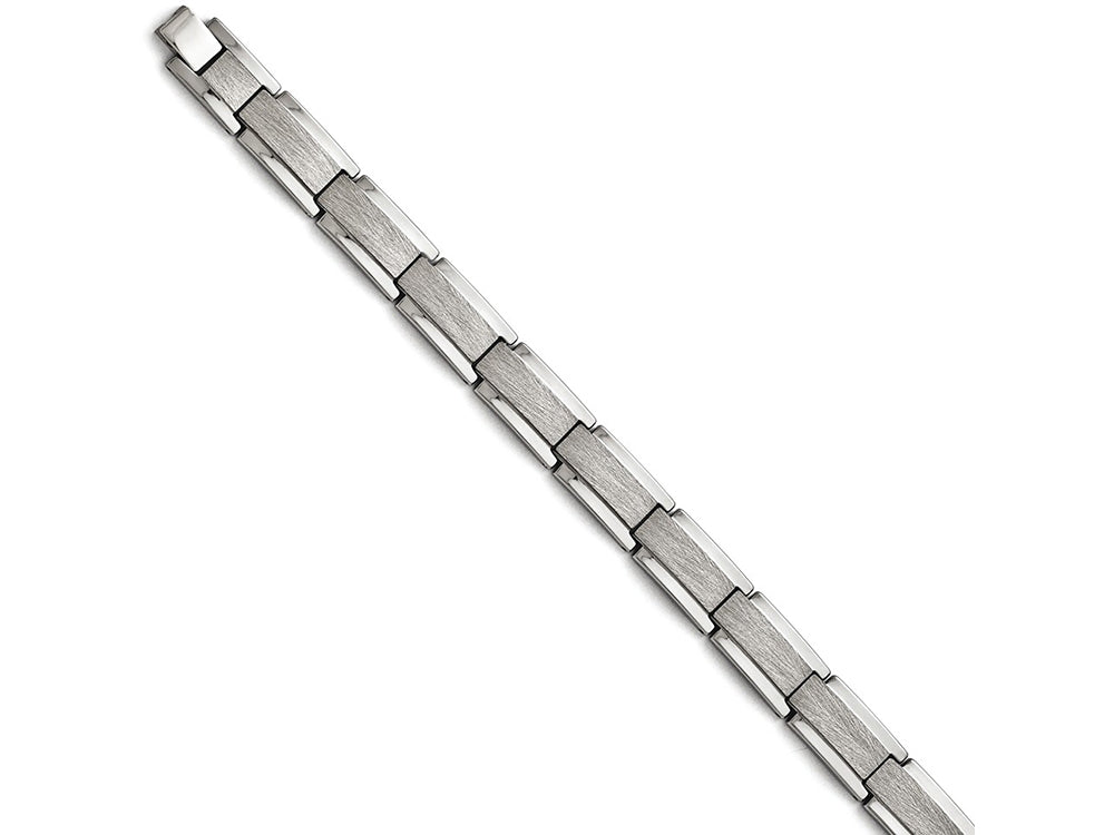 Chisel Tungsten Polished And Satin Bracelet