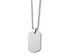 Chisel Tungsten Polished Dog Tag Necklace - 22 inches