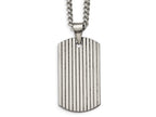 Chisel Tungsten Polished Dog Tag Necklace