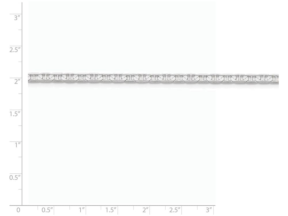 FJC Finejewelers 20 Inch 14k White Gold 3.75mm Concave Anchor Chain Necklace