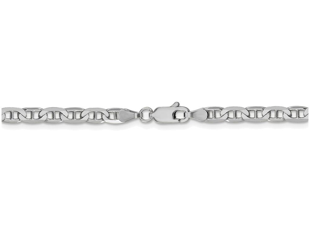 FJC Finejewelers 20 Inch 14k White Gold 3.75mm Concave Anchor Chain Necklace
