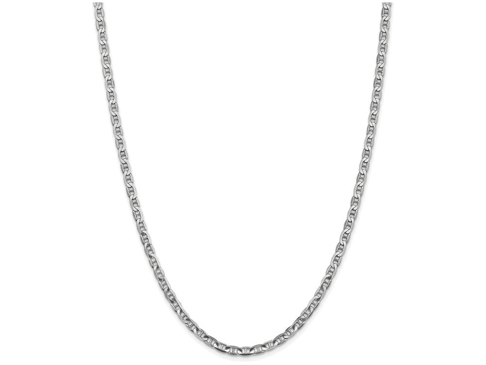 FJC Finejewelers 20 Inch 14k White Gold 3.75mm Concave Anchor Chain Necklace