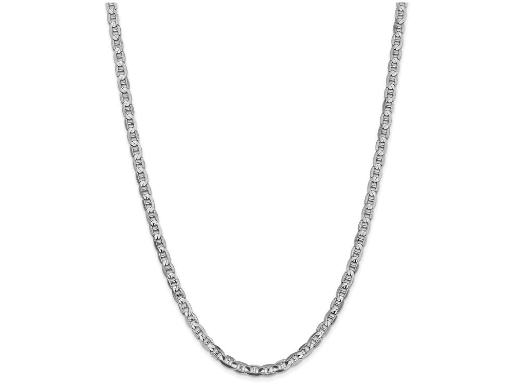 FJC Finejewelers 20 Inch 14k White Gold 4.4mm Concave Anchor Chain Necklace