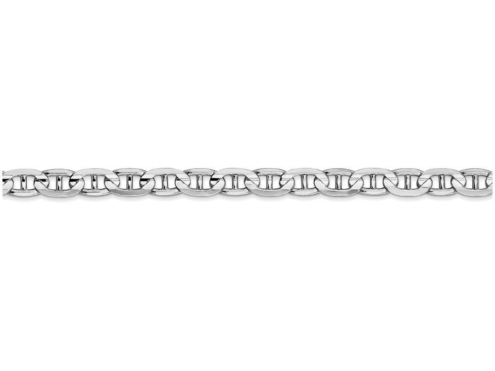 FJC Finejewelers 24 Inch 14k White Gold 4.4mm Concave Anchor Chain Necklace