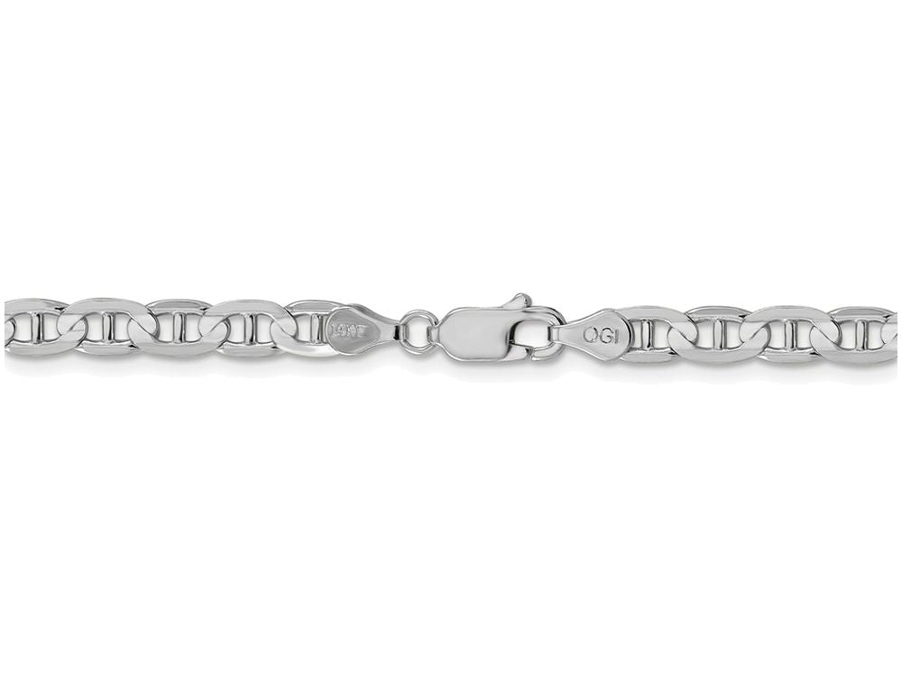 FJC Finejewelers 8 Inch 14k White Gold 4.4mm Concave Anchor Chain Bracelet