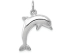FJC Finejewelers 14k White Gold Dolphin Charm 15 x 23mm