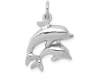 FJC Finejewelers 14k White Gold Dolphin Charm 17 x 22mm