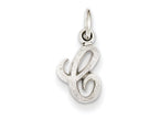 FJC Finejewelers 14 kt White Gold Casted Initial C Charm