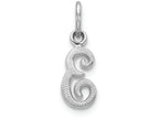 FJC Finejewelers 14k White Gold Casted Initial E Charm