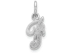FJC Finejewelers 14k White Gold Casted Initial F Charm
