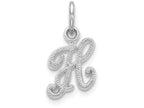 FJC Finejewelers 14k White Gold Casted Initial H Charm